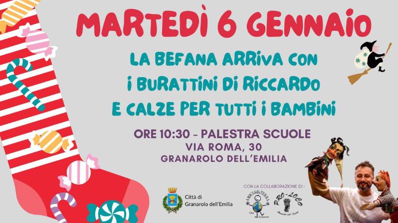 Befana coi burattini a Granarolo