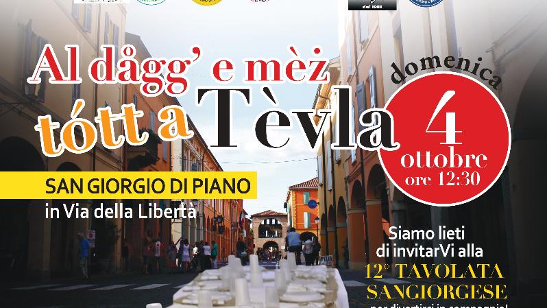 Tavolata sangiorgese "Al dÅgg" e mèż Tòtt a Tèvla"