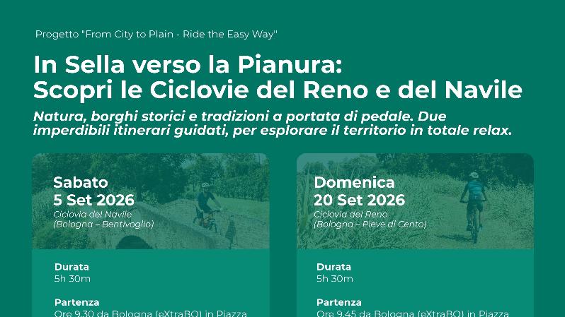 In sella verso la Pianura - Ciclovia del Navile