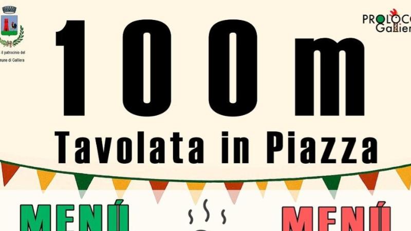 Tavolata in piazza a Galliera