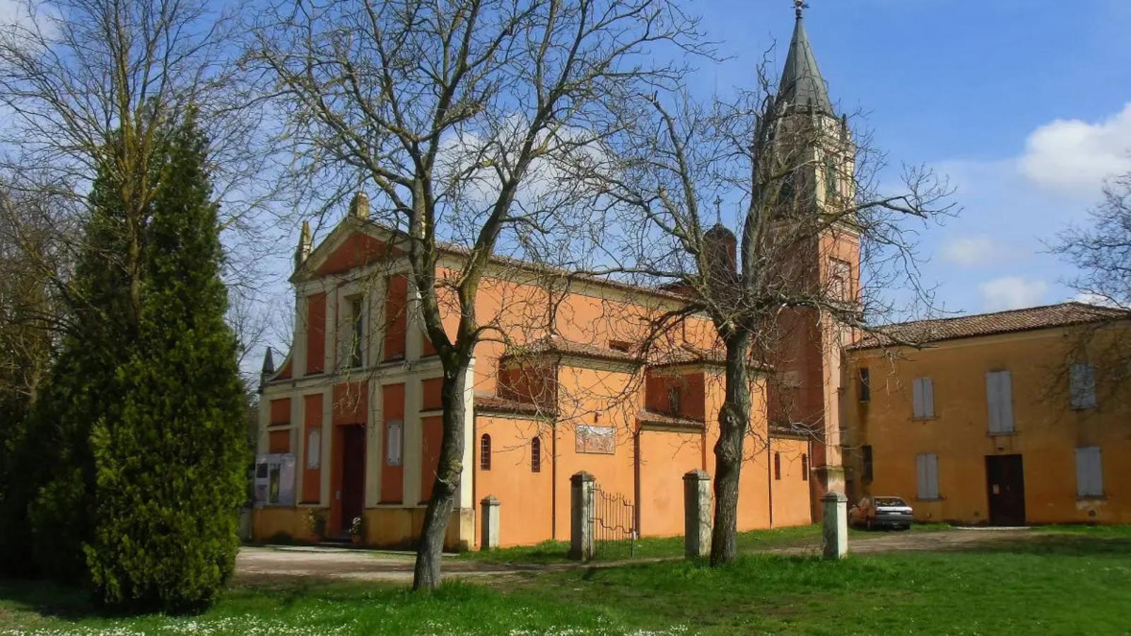 Foto della chiesa di Maddalena di Cazzano proveniente dall'archivio del Comune di Budrio